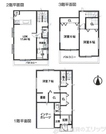 ファミリエ津之江D棟の物件間取画像
